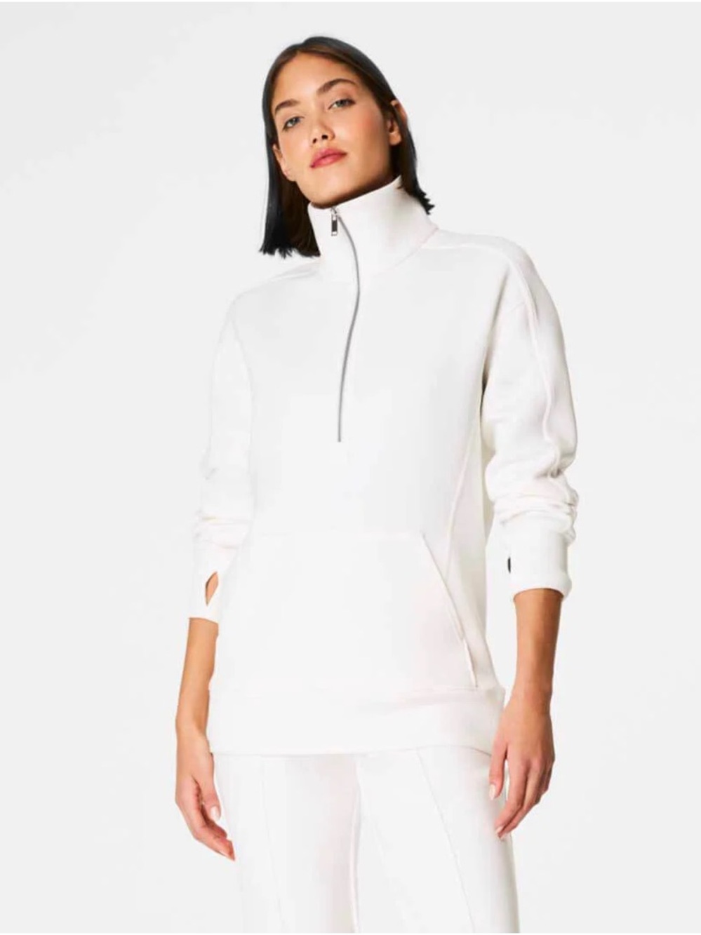 NWT Spanx Women's AirEssentials Half Zip Tunic Women’s Small White
